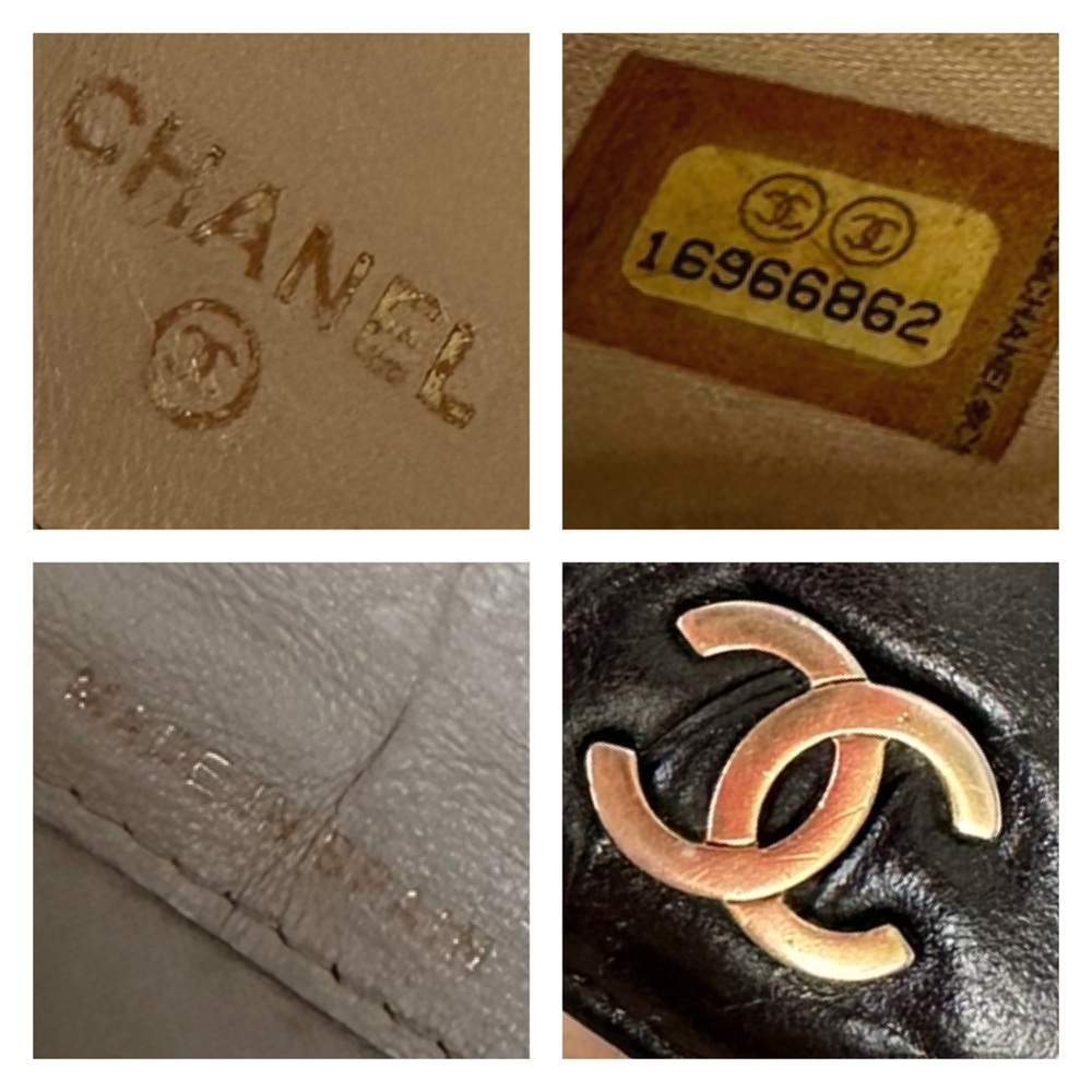 CHANEL Black Floral Embossed Wallet on Chain - Picture 7 of 12